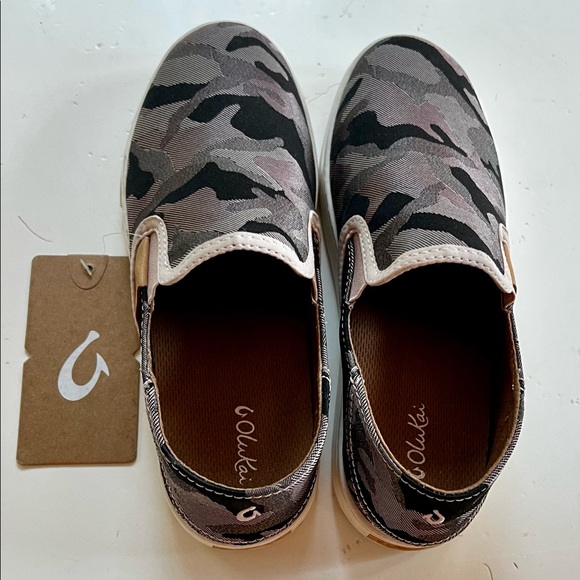 Olukai Pehuea Pa'i Womens Soft Pink/Ke Au Camo Slip-on Shoe Loafer US 6.5 NWT - Picture 3 of 6